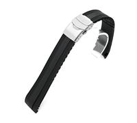 StrapXPro 21mm Black Rubber Watch Strap compatible with Seiko Speedtimer SSC911