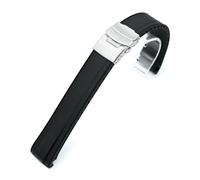 StrapXPro Black Rubber Watch Strap compatible with Seiko Prospex GMT SPB381