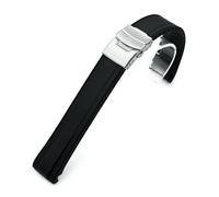 StrapXPro Black Rubber Watch Strap compatible with Seiko Prospex SRP777 and King Turtles SRPF77