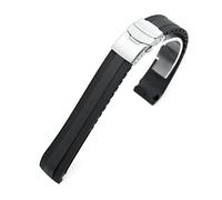 StrapXPro Black Rubber Watch Strap compatible with Seiko Speedtimer SSC813