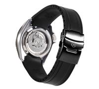 StrapXPro (SX1A) 22mm Watch Bands Men's Rubber Watch Strap Replacement for Seiko 5 Sports SKX Series Dive Watches, 5KX/SRPD & New GMT Series, Curved End Watchband for SRPD51, SRPD53, SRPD55K1