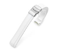 StrapXPro White Rubber Watch Strap compatible with Seiko Speedtimer SSC813