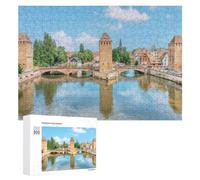 Strasbourg City Illustrated Jigsaw Puzzle for Adults, 300 PCS