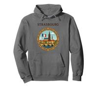 Strasbourg France City Landscape Bridge Victorian Frame Art Pullover Hoodie