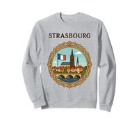 Strasbourg France City Landscape Bridge Victorian Frame Art Sweatshirt