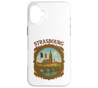Strasbourg France City Travel Bridge Vintage Victorian Frame Case for iPhone 16 Plus