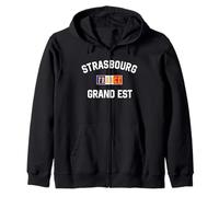 Strasbourg France Grand Est French Flag Zip Hoodie