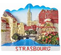 Strasbourg Lower Rhine Grand Est France Refrigerator Magnet Travel Souvenir Fridge Decoration Magnetic Sticker 3D Craft