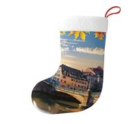 Strasbourg Sundown Christmas Stocking 17.7", Festive Hanging Sock for Fireplace Mantel, Holiday Decorations