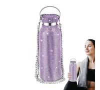 Strass Water Bottle - Stainless Steel Bottle, Insulated Glitter Drinking Bottles 350ml | Refillable Chain Bottle for Women Gift Sports School Gift for East