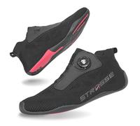 STRASSE STR180 Sim Racing Shoes High Cut - Dial Fit System, Ultra-Thin Sole for Pedal Feel, Breathable Mesh, Ankle Support for iRacing Acc GT7 (Black), Black, 7-8