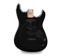 Strat Guitar Body Nitro, Poly, Unfinished Alder Ash Guitar Anatomy® Stratocaster (2-Piece Alder - Black - Poly Gloss)