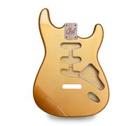 Strat Guitar Body Nitro, Poly, Unfinished Alder Ash Guitar Anatomy® Stratocaster (2-Piece Alder - Firemist Gold - Poly Gloss)
