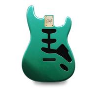 Strat Guitar Body Nitro, Poly, Unfinished Alder Ash Guitar Anatomy® Stratocaster (2-Piece Alder - Metallic Race Green - Poly Gloss)