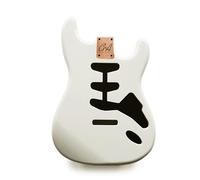 Strat Guitar Body Nitro, Poly, Unfinished Alder Ash Guitar Anatomy® Stratocaster (2-Piece Alder - Olympic White - Nitro Satin)