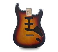 Strat Guitar Body Nitro, Poly, Unfinished Alder Ash Guitar Anatomy® Stratocaster (2-Piece Alder - Sunburst - Poly Gloss)