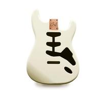 Strat Guitar Body Nitro, Poly, Unfinished Alder Ash Guitar Anatomy® Stratocaster (2-Piece Alder - Vintage White - Nitro Satin)
