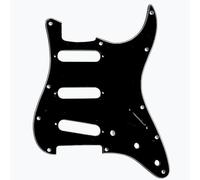 Strat Pickguard Black Pearloid 3-ply 11 Holes Allparts PG-0552-053