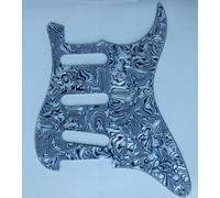 Strat Pickguard New 3-Ply Pearl Pickguard for Fender Strat Guitar (Black and white shells)