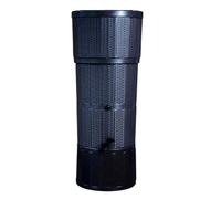 Strata 150 Litre Black Rattan Effect Water Butt Kit