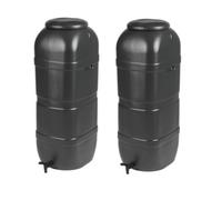 Strata 2 X Slimline 100L Black Water Butt