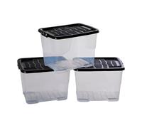 Strata 24 Litre Curve Lidded Storage Box - Set of 3