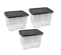 Strata 24L Clear Curve Storage Boxes, XL - 3 Pack (STORAGE_BOX)