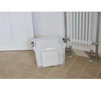 Strata 40L Smart Box with Non-Folding Lid, Clear