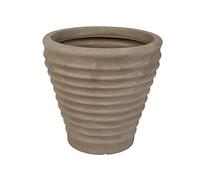 Strata Cream Stone Effect Plastic Resin Plant Pot (Dia) 43Cm, (H)41Cm