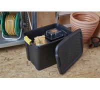 Ward Heavy Duty Box + Lid 60L Black HW442-BLK/YEL-ST