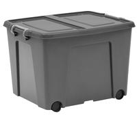 Strata 75L Wheeled Recycled Storage Trunk With Lid - Grey