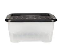 Strata 8 X 10 L Curve Plastic Stackable Storage Box & Lid - Clear