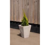 Strata Amalfi Planter Square Tapered Large W:40m x H:52cm Stone