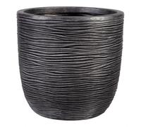 Strata Amalfi Round Planter Extra Large - Plastic Plant Pot - Pewter, 34 Cm