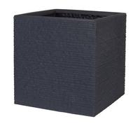 Strata Ash Plastic Square Planter (H)30Cm (W)32Cm (D)32Cm