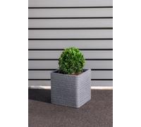 Strata Banbury Square Planter Indoor Outdoor Garden Plastic Plant Pot - Grey
