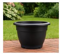 Strata Black Round Bell Pot Plastic