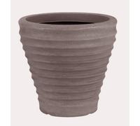 Strata Brown Stone Effect Plastic Resin Plant Pot (Dia) 43Cm, (H)41Cm