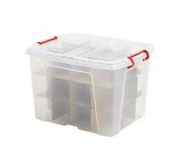 Strata Christmas Bauble Box Clear/Red 40L