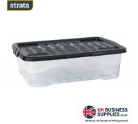 CEP Curve Box&LID Clear/BLK 42L HW202, Crystal, 60 x 39.7 x 25.2 cm