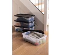 Strata 30L Curve Box with Lid PROMO SET 4-Clear/Black Lid