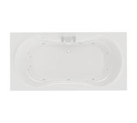 Strata Duo XL 12 Jet Chrome Flat Jet Double Ended Whirlpool Bath | White | Acrylic | 1800mm x 900mm