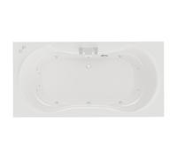 Strata Duo XL 12 Jet Chrome V-Tec Double Ended Whirlpool Bath | White | Acrylic | 1800mm x 900mm