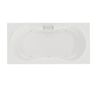 Strata Duo XL 6 Jet Chrome Flat Jet Double Ended Whirlpool Bath | White | Acrylic | 1800mm x 900mm