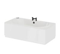 Strata Duo XL 6 Jet Matt Black V-Tec Double Ended Whirlpool Bath | White | Acrylic | 1800mm x 900mm