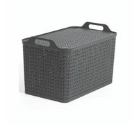 Strata Extra Large Urban Basket with Lid - 42L-Cool Grey