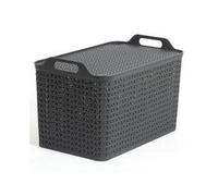 Strata Extra Large Urban Basket with Lid - 42L-Cool Grey