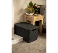 Strata Extra Large Urban Basket with Lid - 42L-Cool Grey