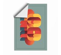 Strata Geometric Unframed Wall Art Print A3 (42×29.7cm), Wall Decor for Living Room, Bedroom, Office & Home, Art Gift