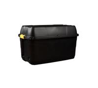 Strata Heavy Duty Black 175L Stackable Wheeled Storage Trunk With Lid